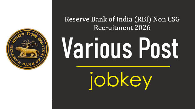 RBI Non CSG Various Post Online Form 2026-jobkey